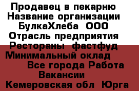 Продавец в пекарню › Название организации ­ БулкаХлеба, ООО › Отрасль предприятия ­ Рестораны, фастфуд › Минимальный оклад ­ 28 000 - Все города Работа » Вакансии   . Кемеровская обл.,Юрга г.